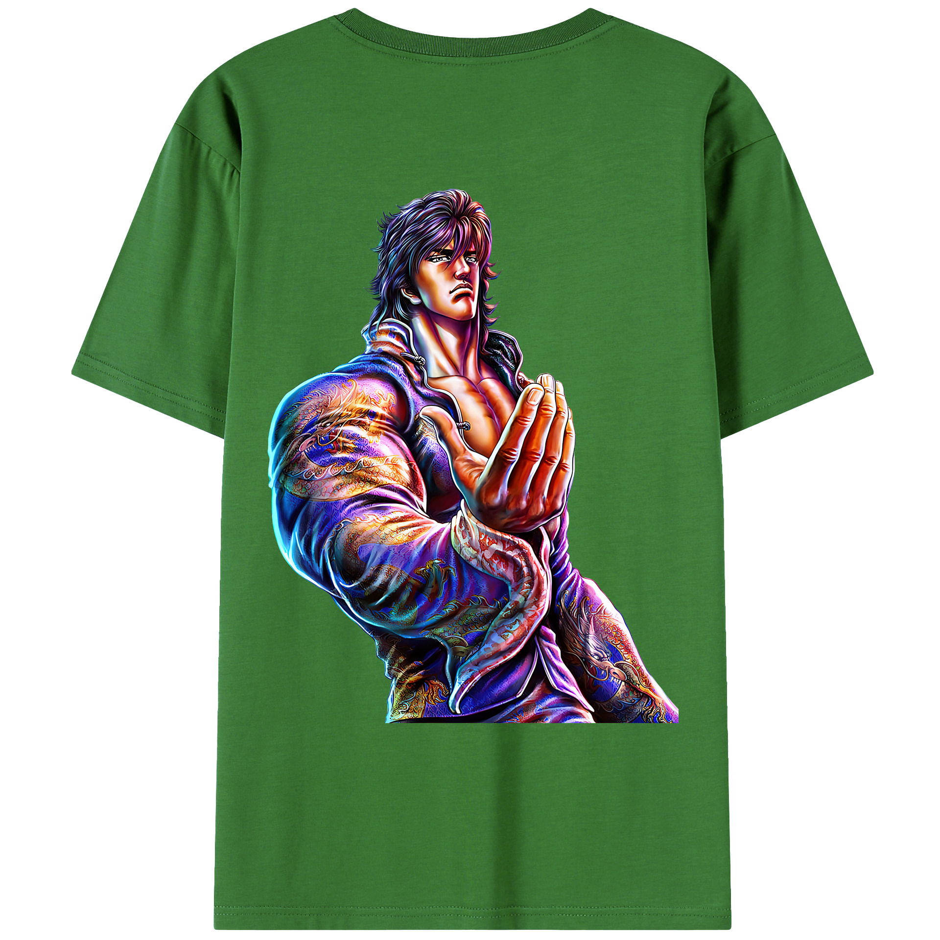 （画像用） 北斗の拳 Fist of the North Star レディース半袖Tシャツ(バックプリント)